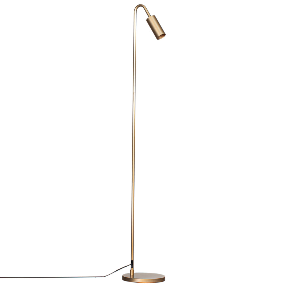 Curve golvlampa h146cm matt guld