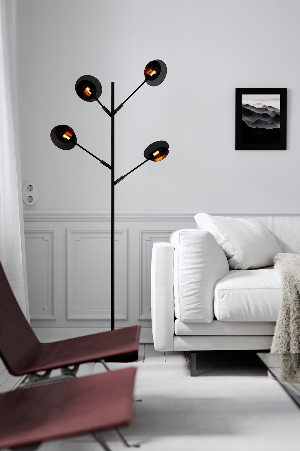 Turno golvlampa h175cm matt svart