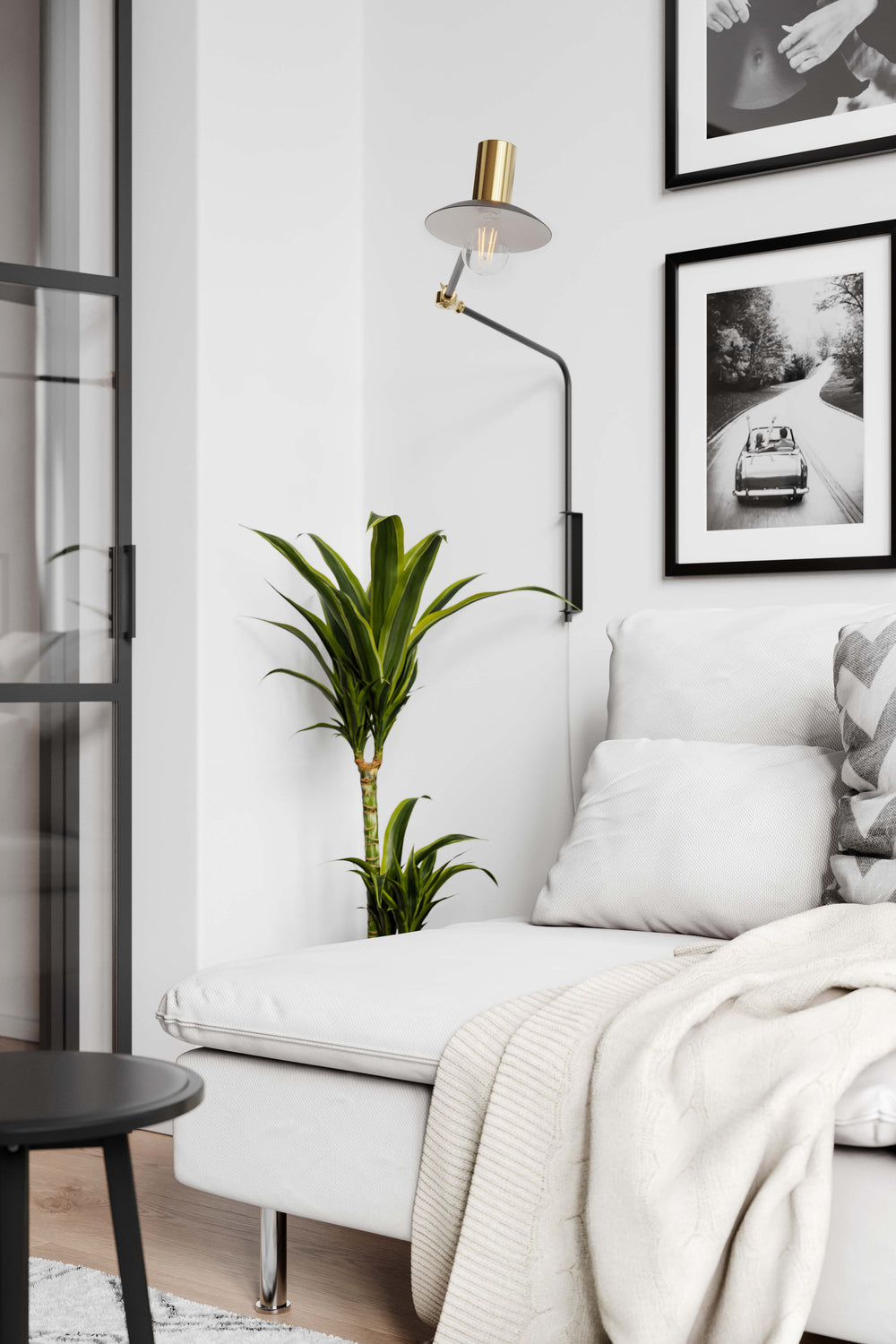 Quinn vägglampa lång