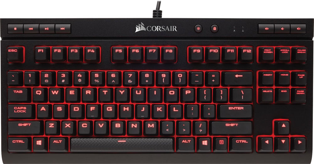 Corsair K63 Compact -speltangentbord, Cherry MX Red-switchar, röda LED-lampor