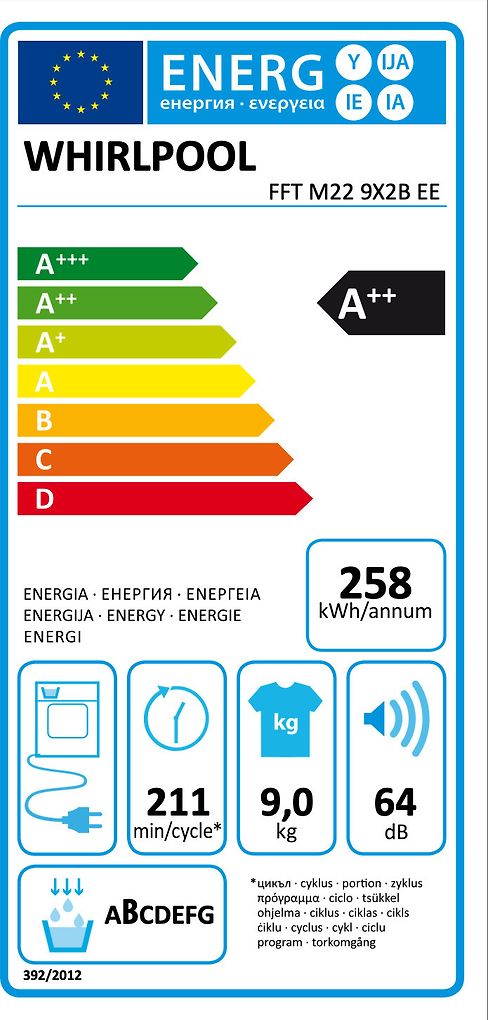 Whirlpool FFT M22 9X2B EE - torktumlare