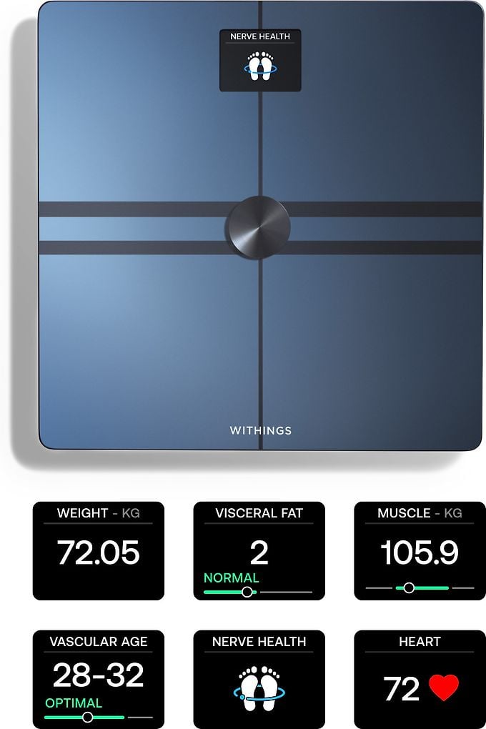 Withings Body Comp Black -kehonkoostumusvaaka wifi-yhteydellä