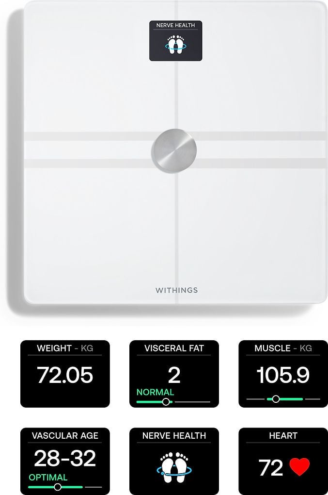 Withings Body Comp White -kehonkoostumusvaaka wifi-yhteydellä