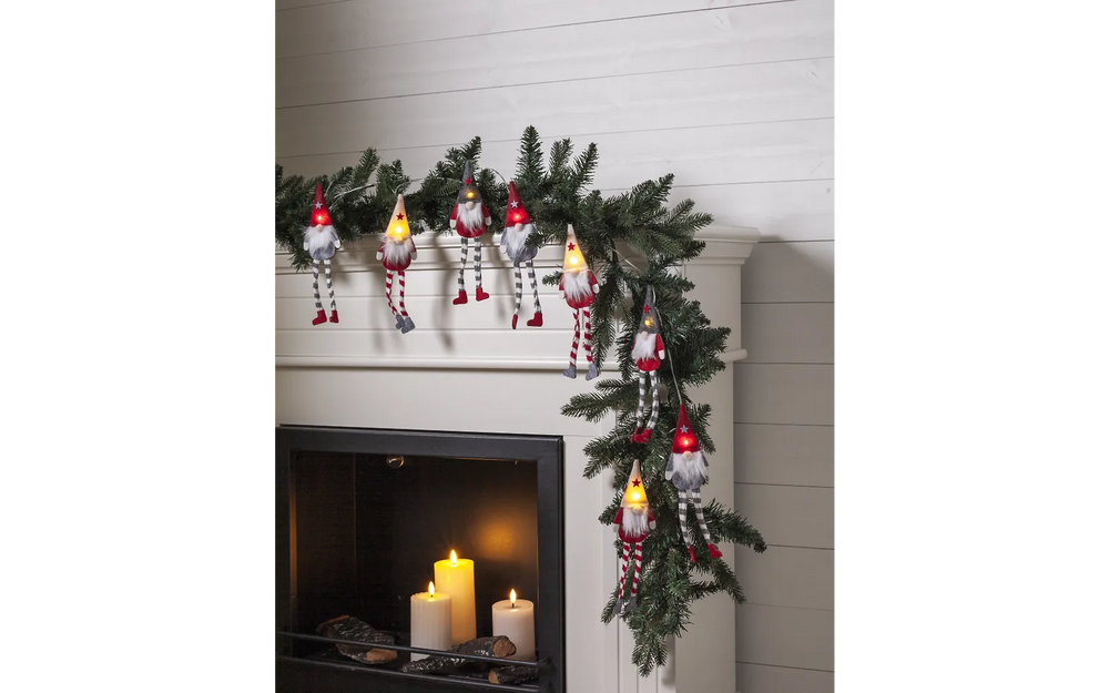 Star Trading Alf tonttuvalosarja, punainen/valkoinen, 140 cm