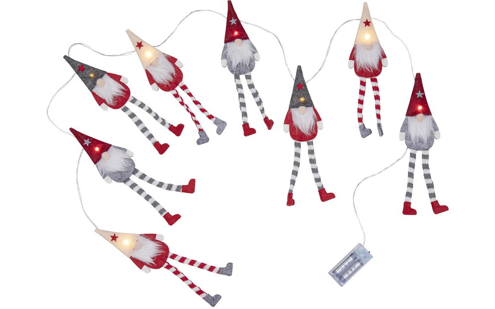 Star Trading Alf tonttuvalosarja, punainen/valkoinen, 140 cm