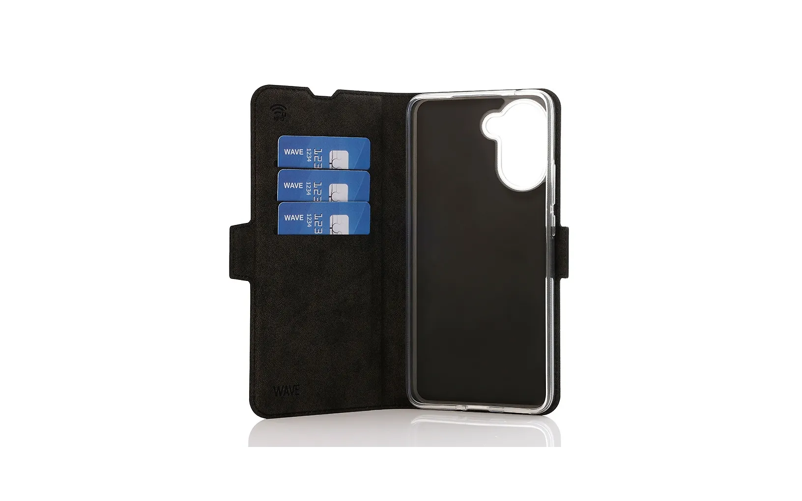 Wave Book Case suojakotelo, OnePlus Nord CE5, musta