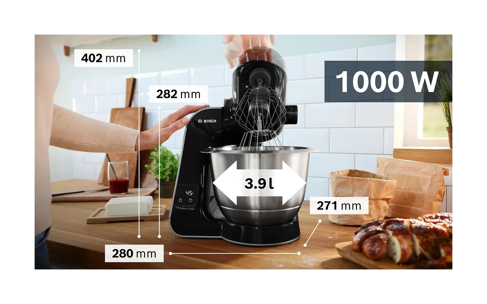 Bosch Serie 4 Assistent MUM5XC4E, svart