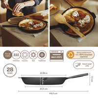Fiskars Folken Valurautapannu, 28cm – 6