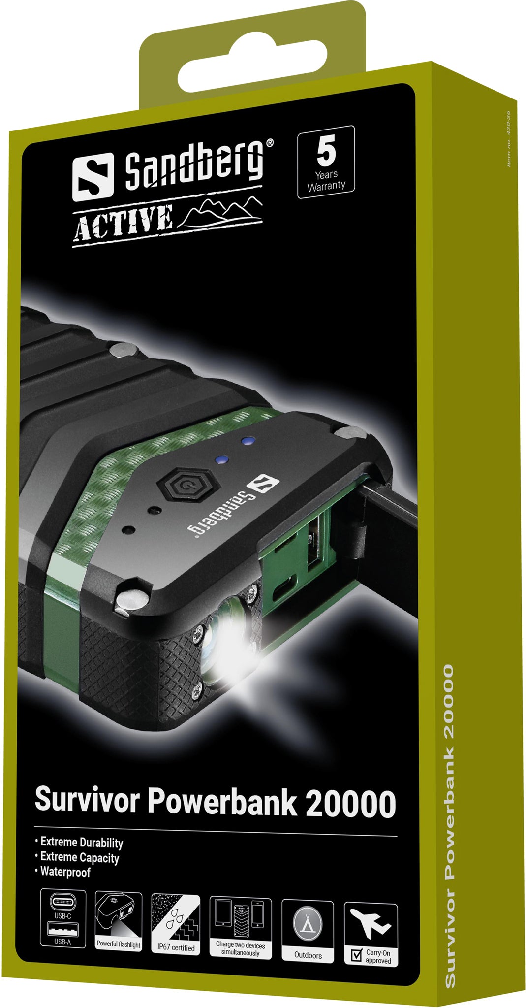Sandberg Survivor varavirtalähde, 20000 mAh – kuva 7