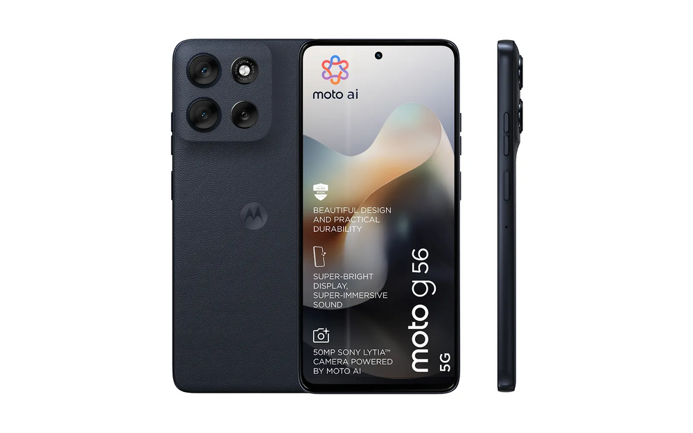 Motorola G56 puhelin, 256/8 Gt, Black Oyster