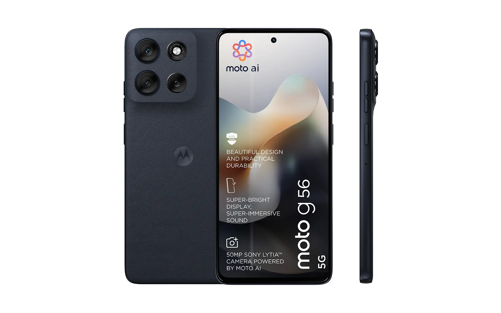 Motorola G56 puhelin, 256/8 Gt, Black Oyster