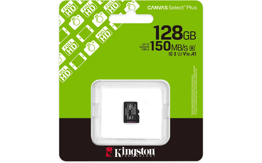 Kingston 128 Gt Canvas Select Plus Gen3 UHS-I microSD muistikortti