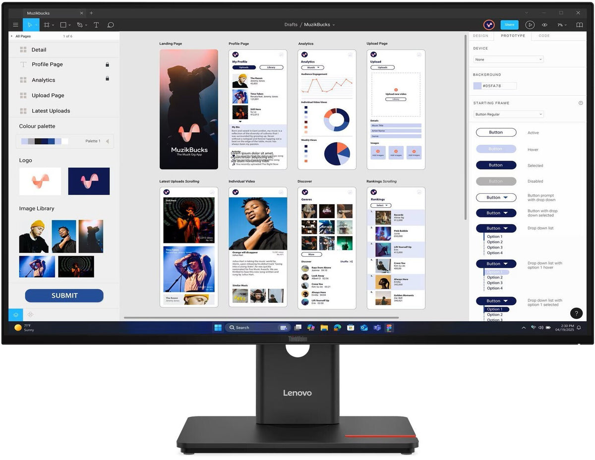 Lenovo ThinkVision T32UD-40 31,5" UHD-näyttö – kuva 1