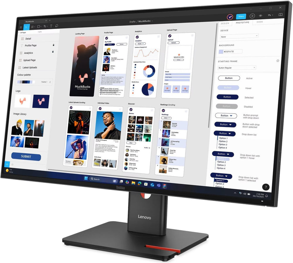 Lenovo ThinkVision T32UD-40 31,5" UHD-näyttö – kuva 2