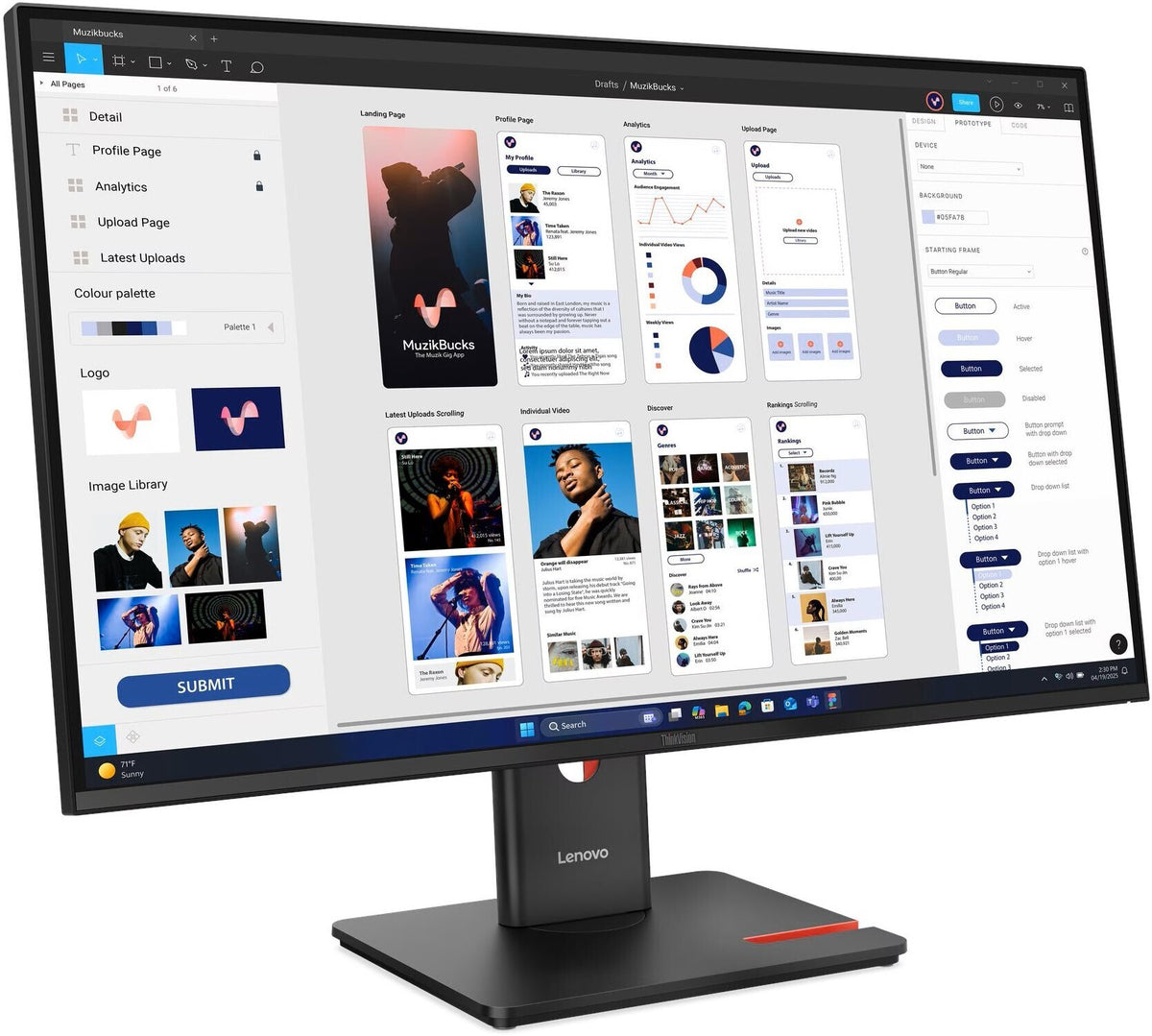 Lenovo ThinkVision T32UD-40 31,5" UHD-näyttö – kuva 3