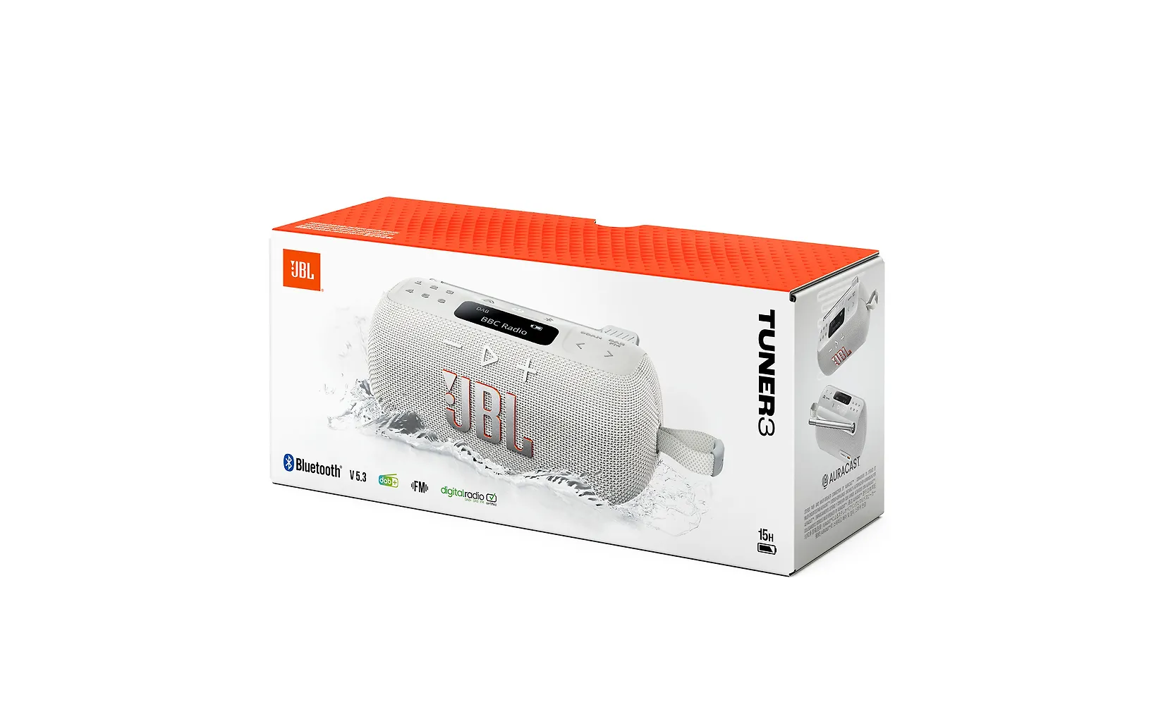 JBL Tuner 3 Bluetooth-kaiutin, valkoinen