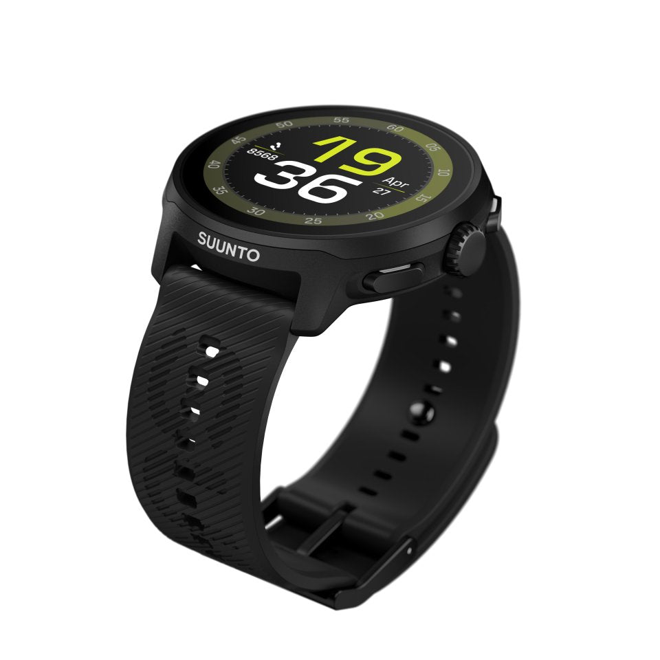 Suunto Run urheilukello, 46 mm, All Black silikonirannekkeella