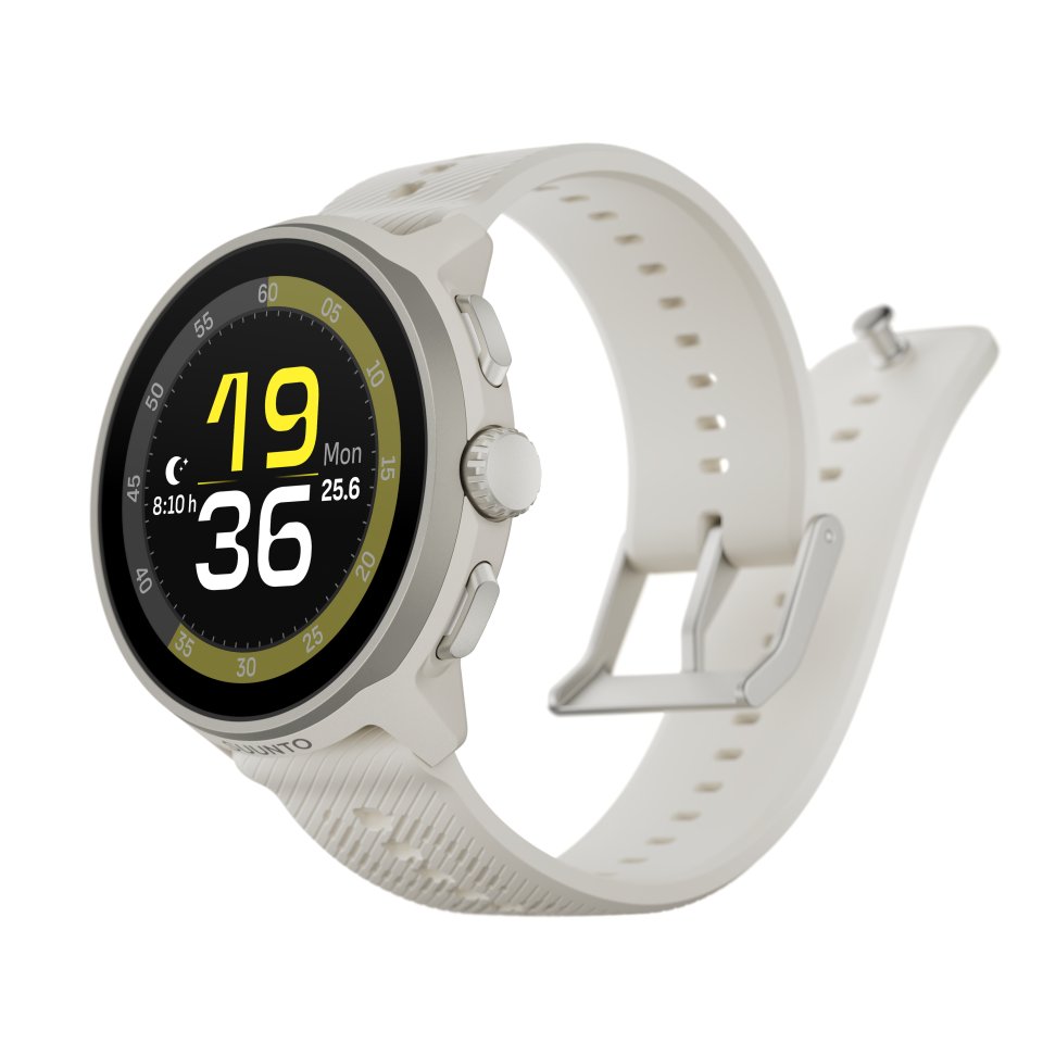Suunto Run urheilukello, 46 mm, Frost Gray silikonirannekeella