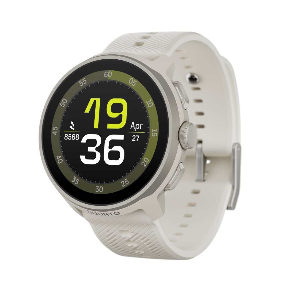 Suunto Run urheilukello, 46 mm, Frost Gray silikonirannekeella