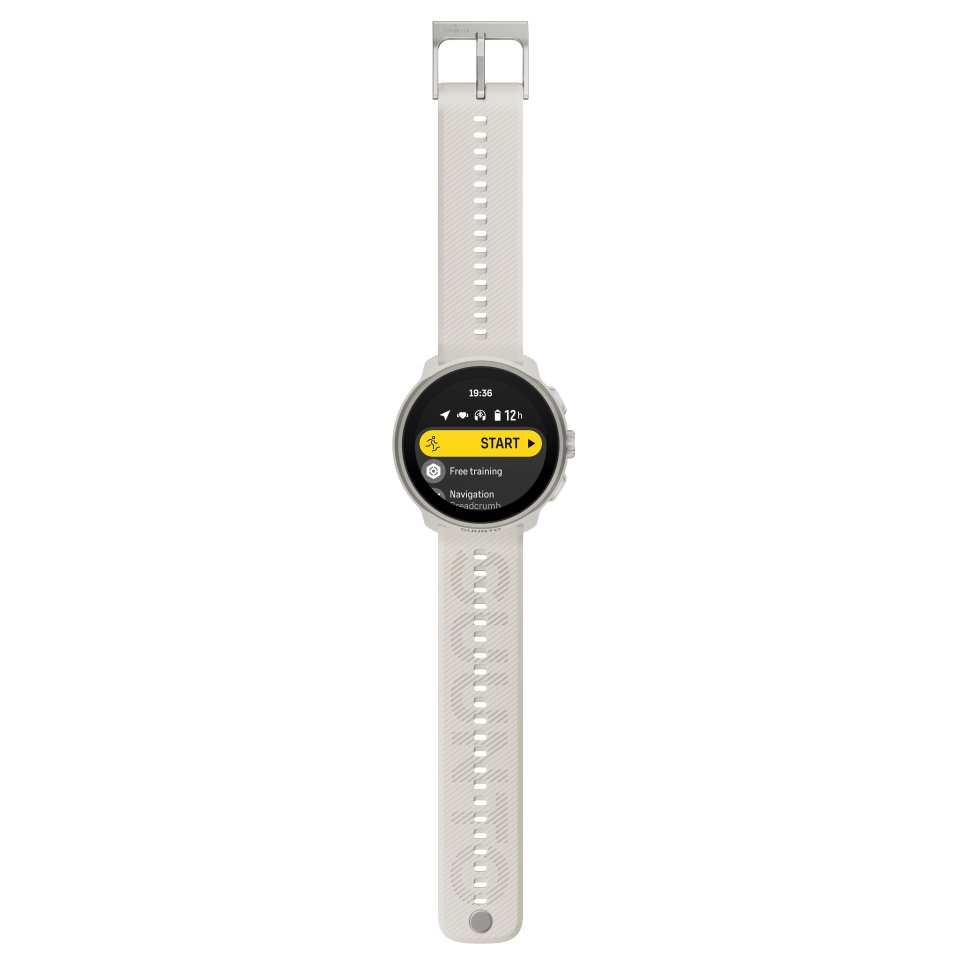 Suunto Run urheilukello, 46 mm, Frost Gray silikonirannekeella