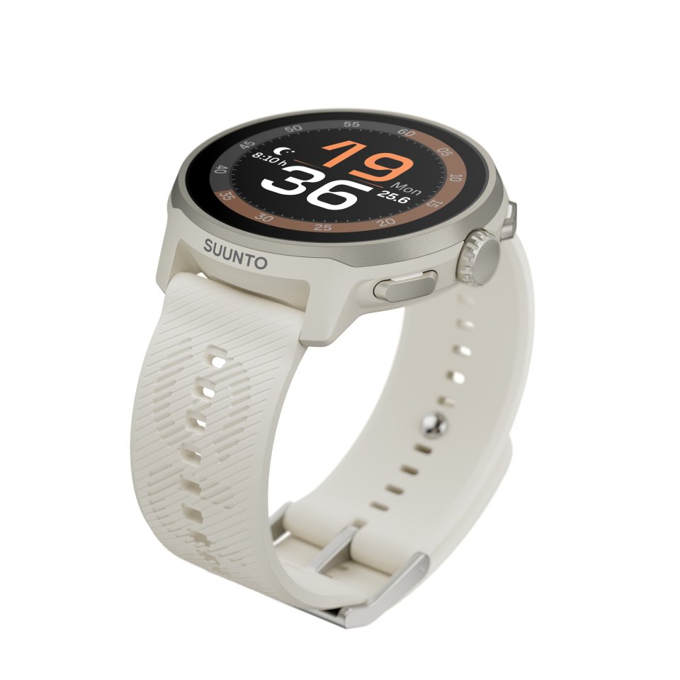Suunto Run urheilukello, 46 mm, Frost Gray silikonirannekeella