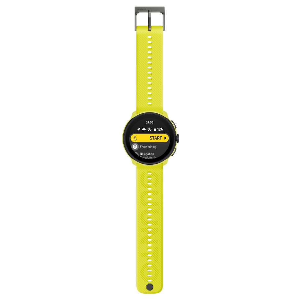 Suunto Run urheilukello, 46 mm, Lime silikonirannekkeella