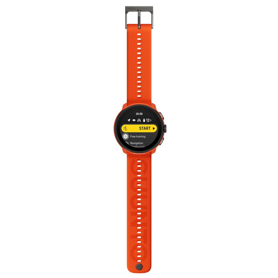 Suunto Run urheilukello, 46 mm, Coral silikonirannekkeella