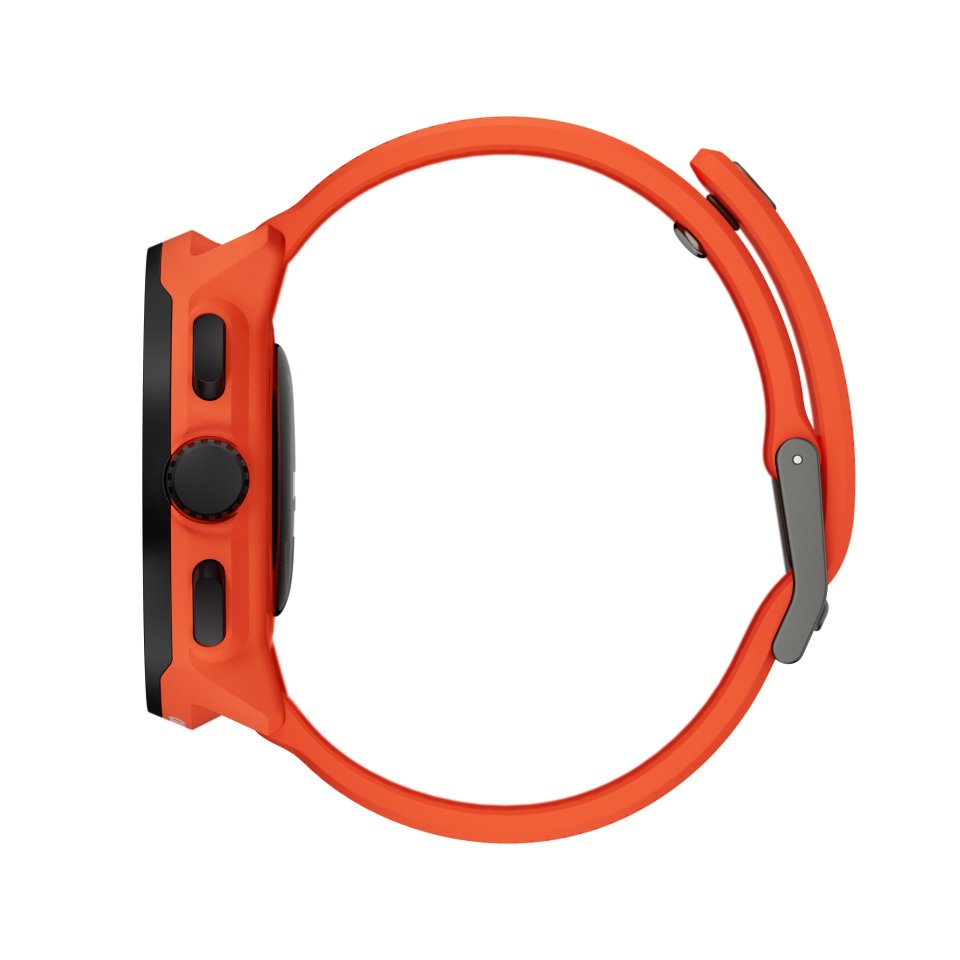 Suunto Run urheilukello, 46 mm, Coral silikonirannekkeella
