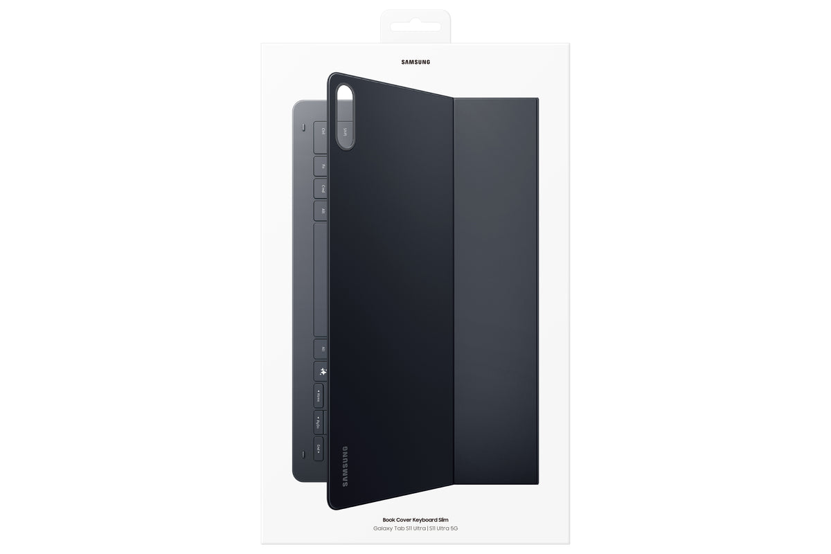 Samsung Book Cover Slim näppäimistökuori, Galaxy Tab S12 Ultra / S11 Ultra, musta – kuva 12