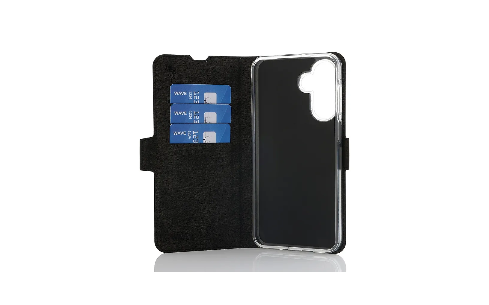 Wave Book-skal, Samsung Galaxy A17 5G / Samsung Galaxy A17 4G, svart