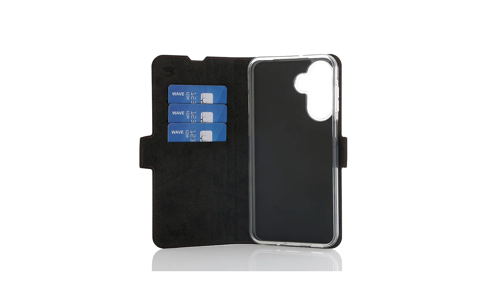 Wave Book-skal, Samsung Galaxy A17 5G / Samsung Galaxy A17 4G, rökig sangria