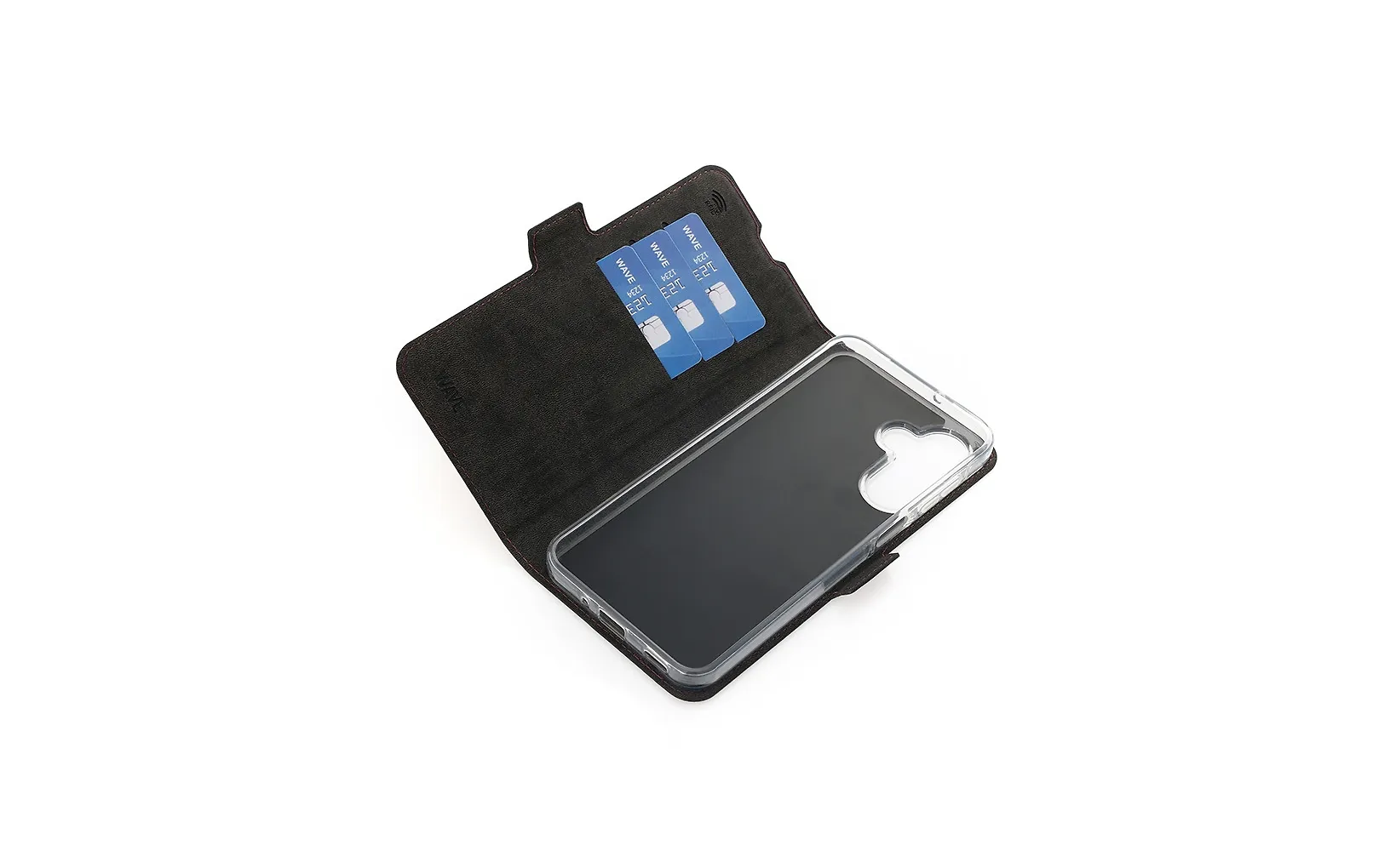 Wave Book-skal, Samsung Galaxy A17 5G / Samsung Galaxy A17 4G, rökig sangria