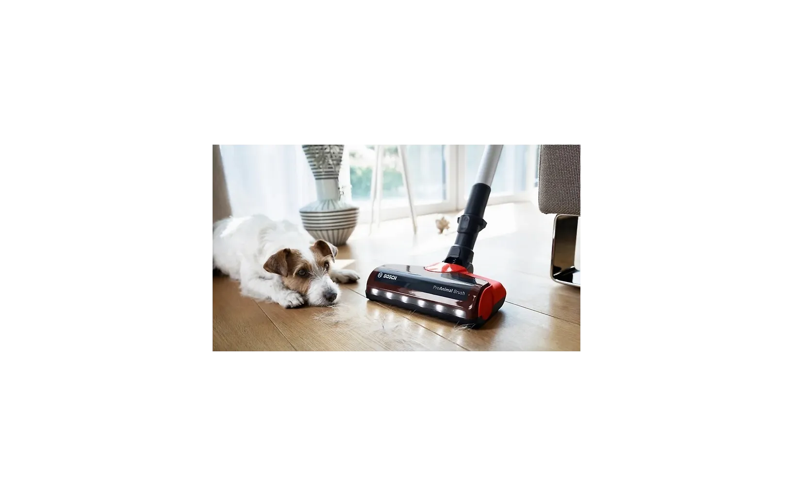 Bosch Unlimited 7 ProAnimal BCS711PET skaftdammsugare, röd