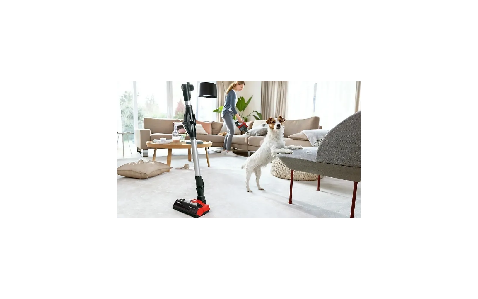 Bosch Unlimited 7 ProAnimal BCS711PET skaftdammsugare, röd