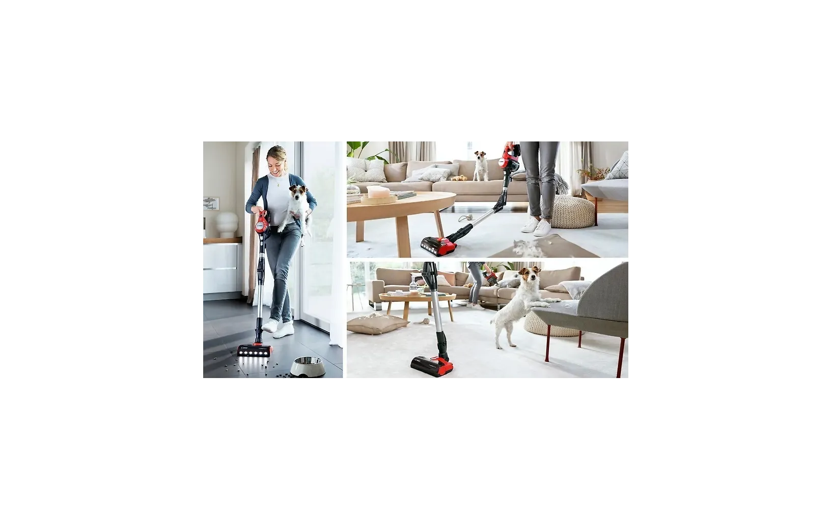 Bosch Unlimited 7 ProAnimal BCS711PET skaftdammsugare, röd