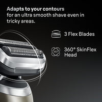 Braun Series 7, 72-C1200S Wet&Dry -parranajokone partatrimmerilisäosalla – kuva 3