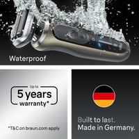Braun Series 7, 72-C1200S Wet&Dry -parranajokone partatrimmerilisäosalla – kuva 6