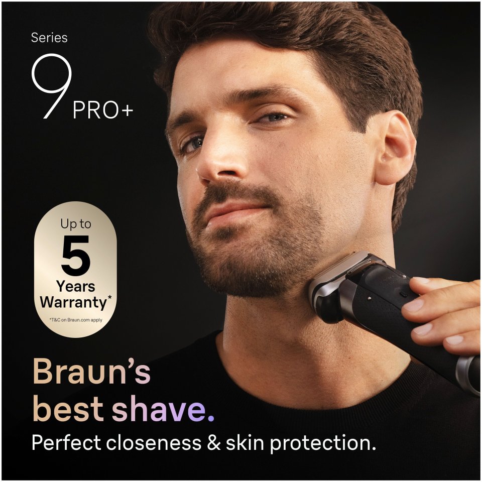 Braun Series 9 PRO+ 9667CC Wet&Dry -Pro SensoAdapt parranajokone SmartCare-asemalla, Hopea
