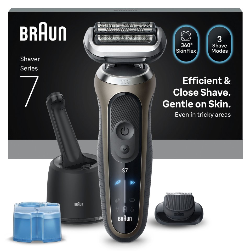 Braun Series 7, 72-C7200CC Wet&Dry -parranajokone SmartCare-asemalla