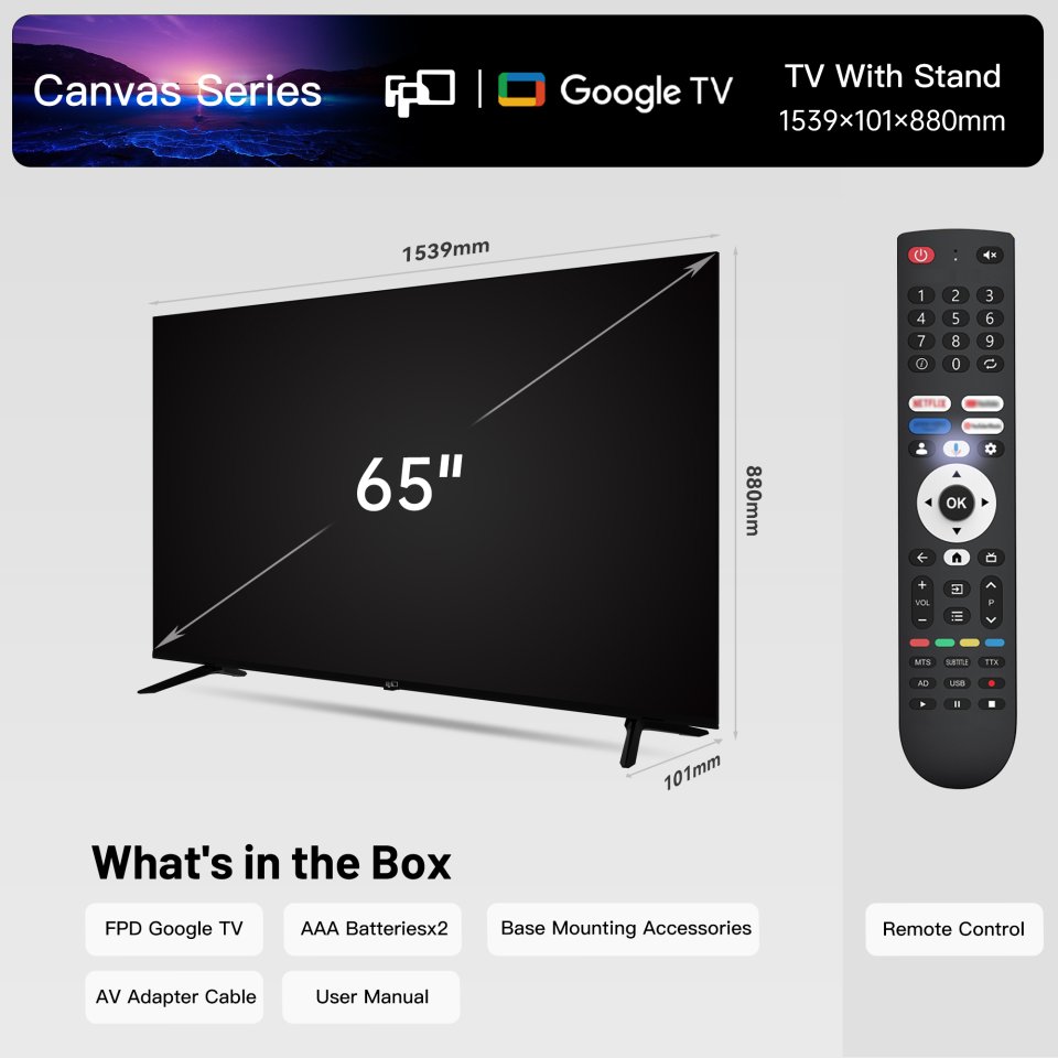 FPD 65" D900 – 4K LED Google TV