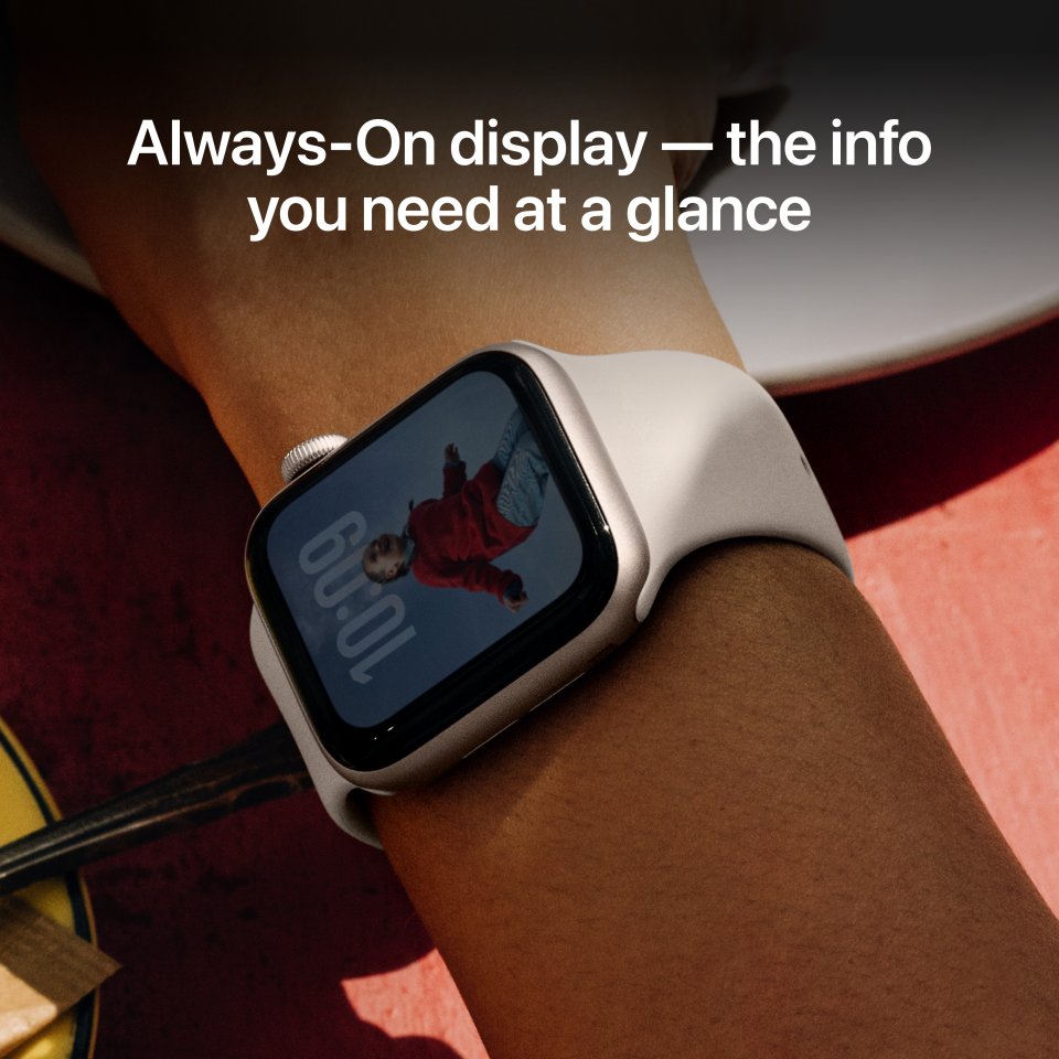 Apple Watch SE 3 (GPS) 44 mm keskiyö alumiinikuori ja keskiyö urheiluranneke, M/L