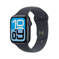 Apple Watch SE 3 (GPS) 44 mm keskiyö alumiinikuori ja keskiyö urheiluranneke, S/M