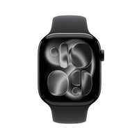 Apple Watch Series 11 (GPS) 46 mm peilimusta alumiinikuori ja musta urheiluranneke, S/M