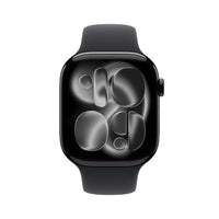 Apple Watch Series 11 (GPS) 46 mm peilimusta alumiinikuori ja musta urheiluranneke, M/L