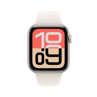 Apple Watch SE 3 (GPS) 44 mm tähtivalkea alumiinikuori ja tähtivalkea urheiluranneke, M/L