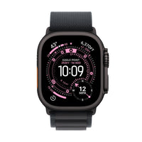 Apple Watch Ultra 3 (GPS + Cellular) 49 mm musta titaanikuori ja musta Alpine-ranneke, keskikokoinen