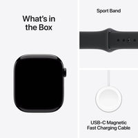 Apple Watch Series 11 (GPS + Cellular) 46 mm peilimusta alumiinikuori ja musta urheiluranneke, M/L