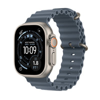 Apple Watch Ultra 3 (GPS + Cellular) 49 mm luonnonvaalea titaanikuori ja ankkurinsininen Ocean-ranneke