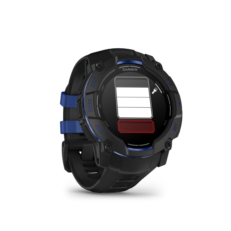 Garmin Instinct 3 urheilukello, 50 mm, musta / Bolt Blue