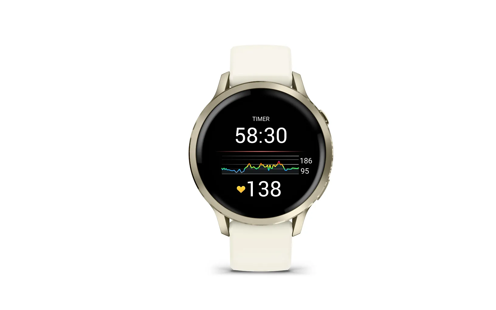 Garmin Venu 4 älykello, 41 mm, vaalea kulta / luunvärinen ranneke
